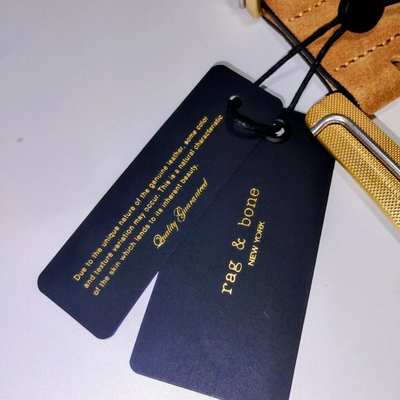 rag & bone Sabbia Suede Jumbo Ventura Belt, Size XS - Picture 3 of 5